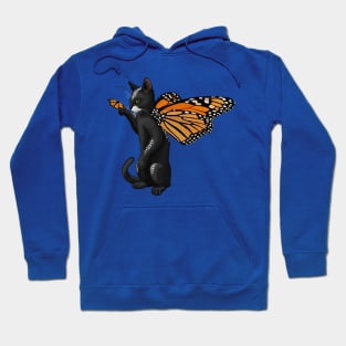 Spotted Black Monarch Flitter Kitty Hoodie